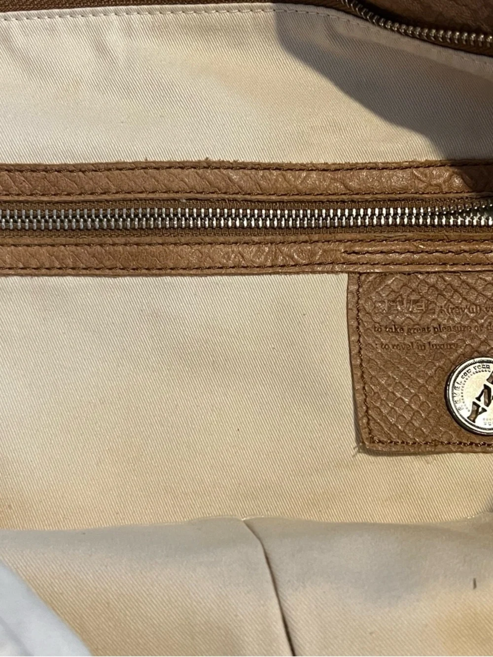 Revel Tan Fringe Leather Hobo Bag